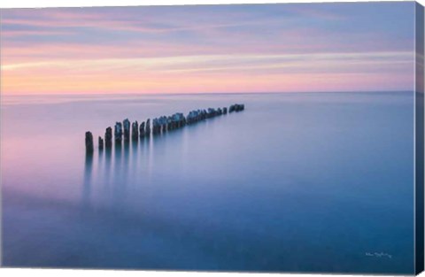 Framed Lake Superior Old Pier IV Print