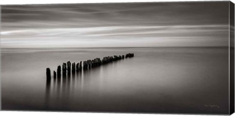 Framed Lake Superior Old Pier III Print