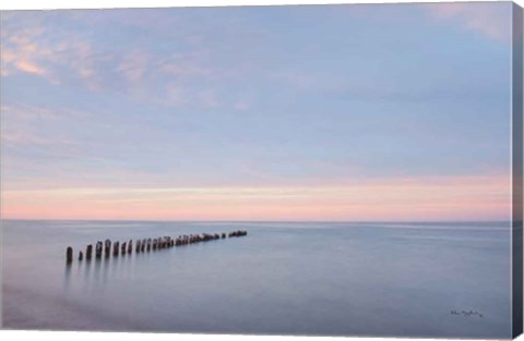 Framed Lake Superior Old Pier II Print