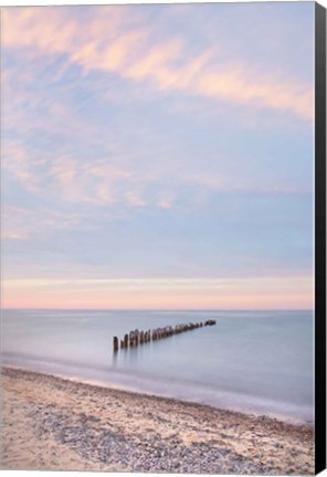 Framed Lake Superior Old Pier I Print