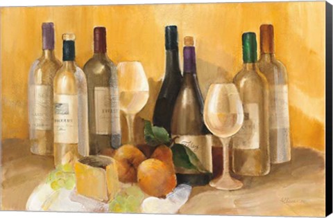 Framed Wine and Fruit II v2 Print