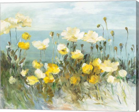 Framed Field of Poppies Bright Crop Print