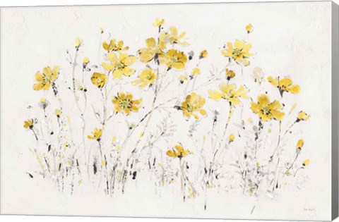 Framed Wildflowers I Bright Yellow Print