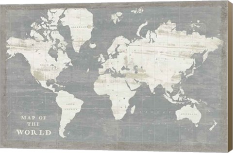 Framed Slate World Map Print