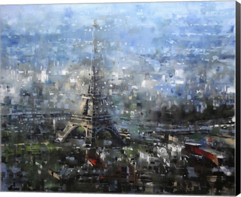 Framed Blue Paris Print