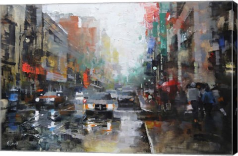 Framed Montreal Rain Print