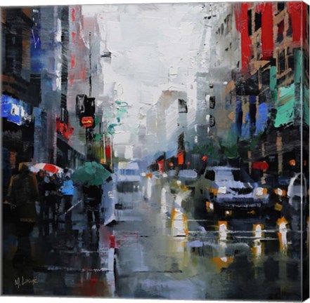 Framed St. Catherine Street Rain Print