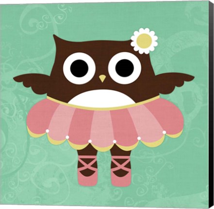 Framed Ballerina Owl Print