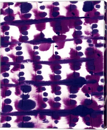 Framed Parallel Purple Mauve Print