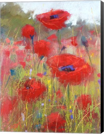 Framed In the Poppy Field Print