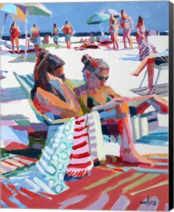 Framed Beach Gossip Print