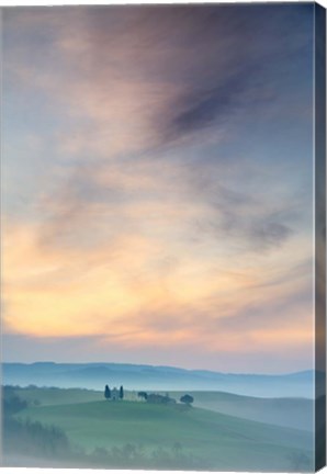 Framed Capella di Vitaleta at Dawn - Tuscany II Print