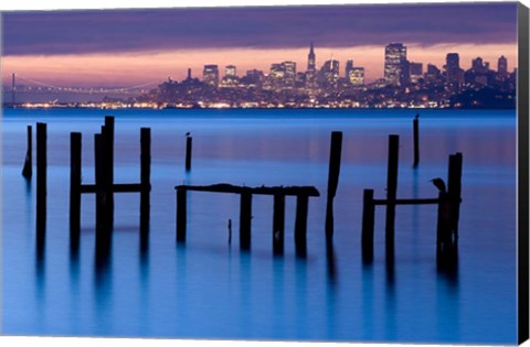 Framed Bay Pilings - Sausalito Print