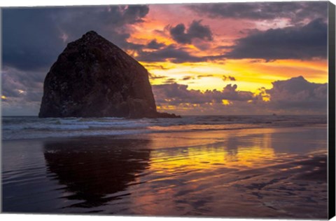 Framed Cannon Beach Sunset Print