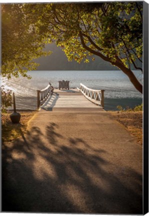 Framed Crescent Lake Pier Print