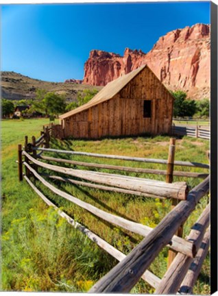 Framed Utah Barn Print