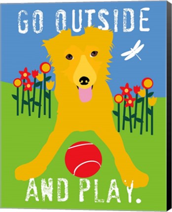 Framed Go Outside and Play Print