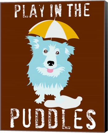 Framed Play in the Puddles Print