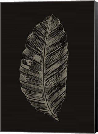 Framed Black Leaf Print