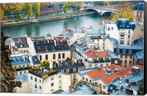 Framed Paris Rooftops Print