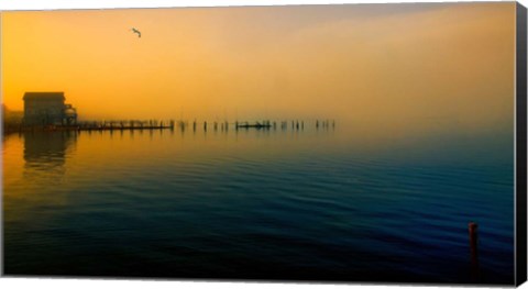 Framed Morning Comes on the Bay Print