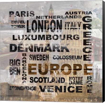 Framed Europe Print
