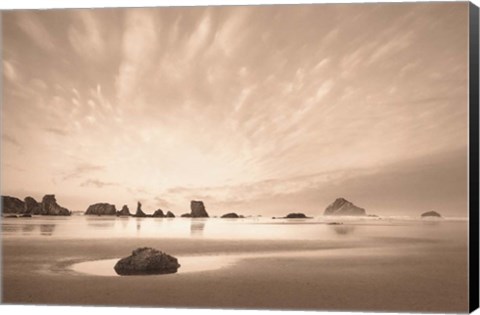 Framed Morning on the Beach Print