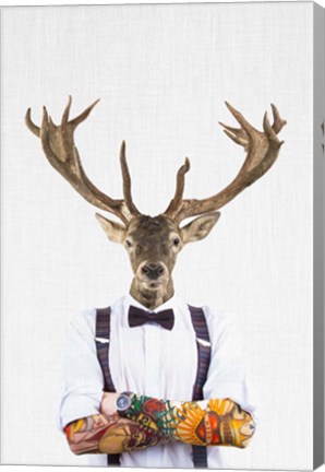Framed Deer Man Print