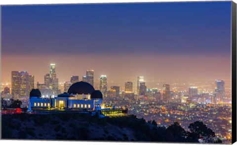 Framed L.A. Skyline with Griffith Observatory Print