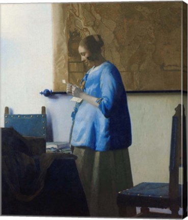 Framed Woman Reading a Letter Print