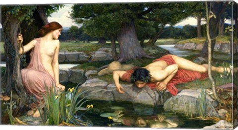 Framed Echo and Narcissus, 1903 Print