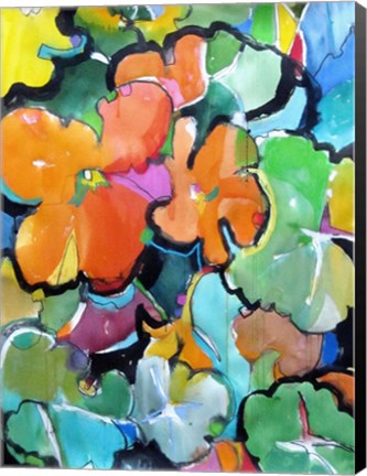 Framed Nasturtiums Print