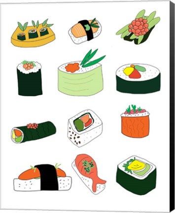Framed Sushi Set Print