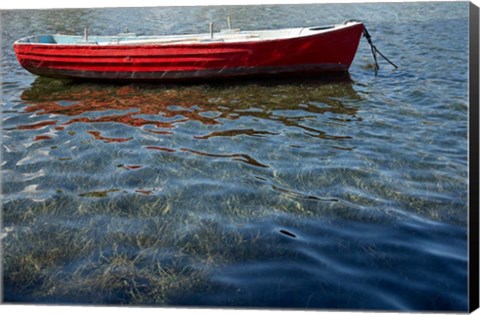 Framed Red Boat Print