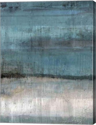 Framed Study in Light Blue Print
