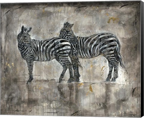 Framed Zebras Print