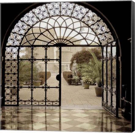 Framed Courtyard In Venezia Print