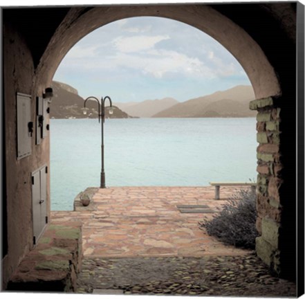 Framed Lakeside Portal Promenade Print