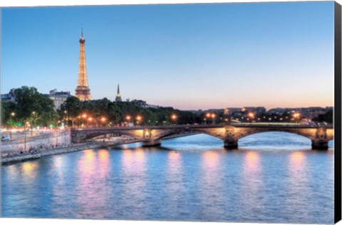 Framed Twilight on the Seine Print