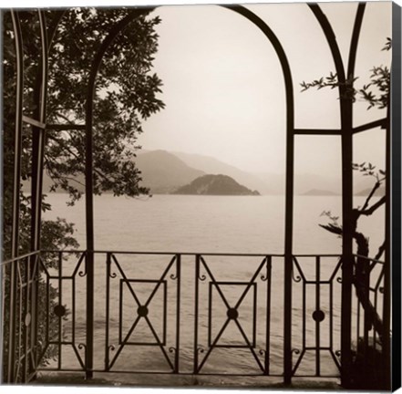 Framed Vista di Lago No. 1 Print