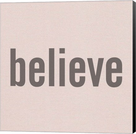 Framed Pink Believe Print