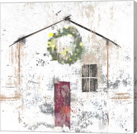 Framed Christmas House Print