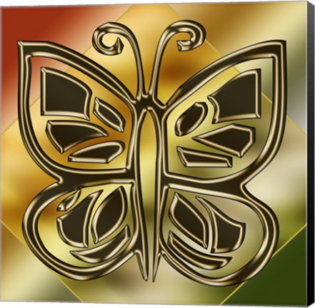 Framed Golden Butterfly Print