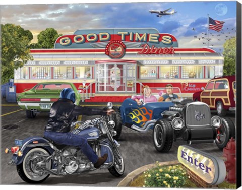 Framed Good Times Diner Print