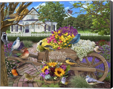 Framed B and B Birds Print