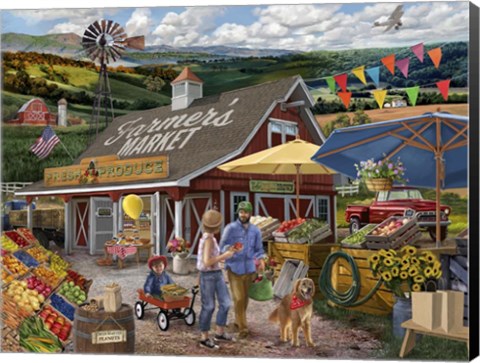 Framed Farmers Market Print