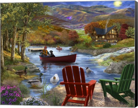 Framed Lake Life Print