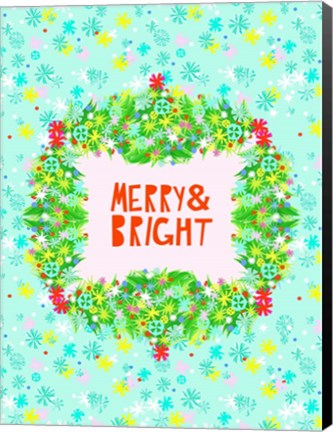 Framed Merry &amp; Bright II Print