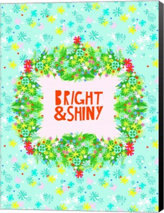 Framed Merry &amp; Bright V Print