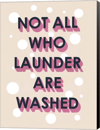 Framed Laundry Typography I Print